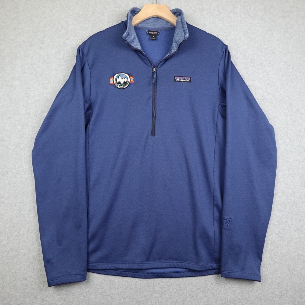 Patagonia R1 Half Zip Sweater Womens Medium Blue Fleece Athleisure Active Run